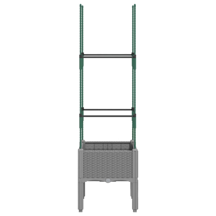 Boîte de planification Vidaxl avec Slat 40x40x142.5 cm Gris clair en polypropène