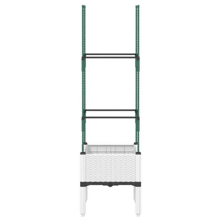 Vidaxl Plannet avec Slats 40x40x142.5 cm en polypropène blanc