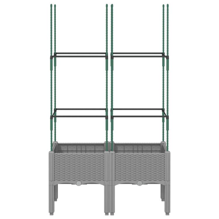 Boîte de planification Vidaxl avec Slat 80x40x142.5 cm Gris clair en polypropène