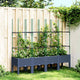 Jardinière Vidaxl avec latwerk 160x40x142.5 cm Gris polypropène