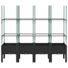 Vidaxl Plannet avec latwerk 160x40x142.5 cm en polypropène noir