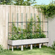 Jardinière Vidaxl avec latwerk 160x40x142,5 cm en polypropène blanc