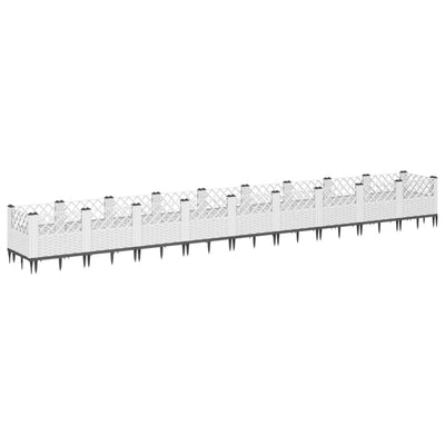 Boîte de planification Vidaxl avec broches 363.5x43.5x43,5 cm Blanc en polypropène