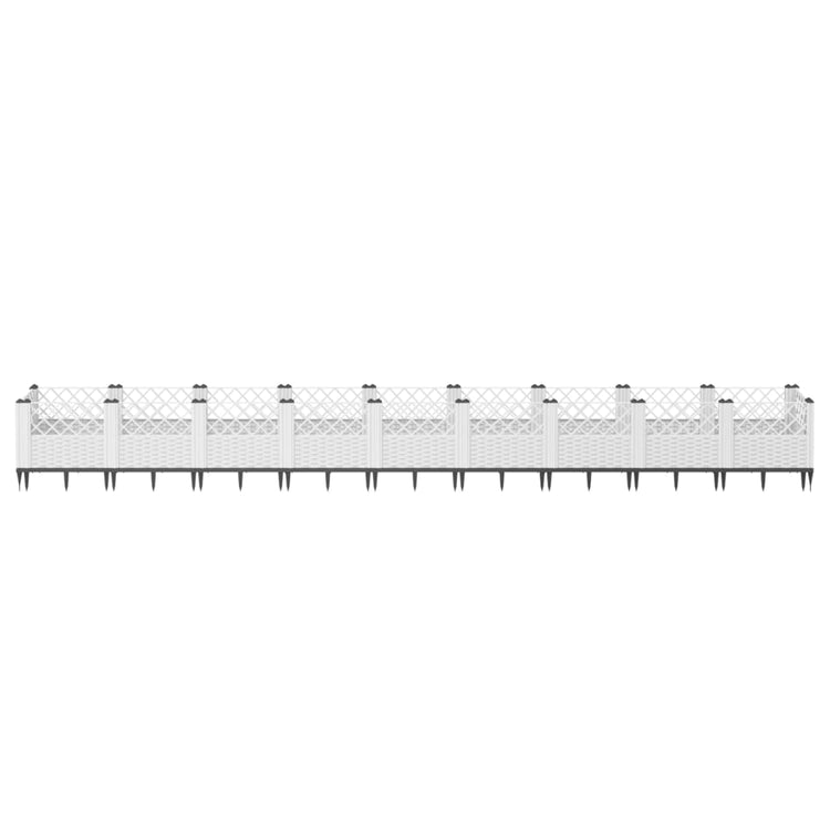 Boîte de planification Vidaxl avec broches 363.5x43.5x43,5 cm Blanc en polypropène