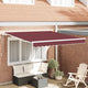 Auvent Vidaxx à extension automatique 300x250 cm rouge bordeaux