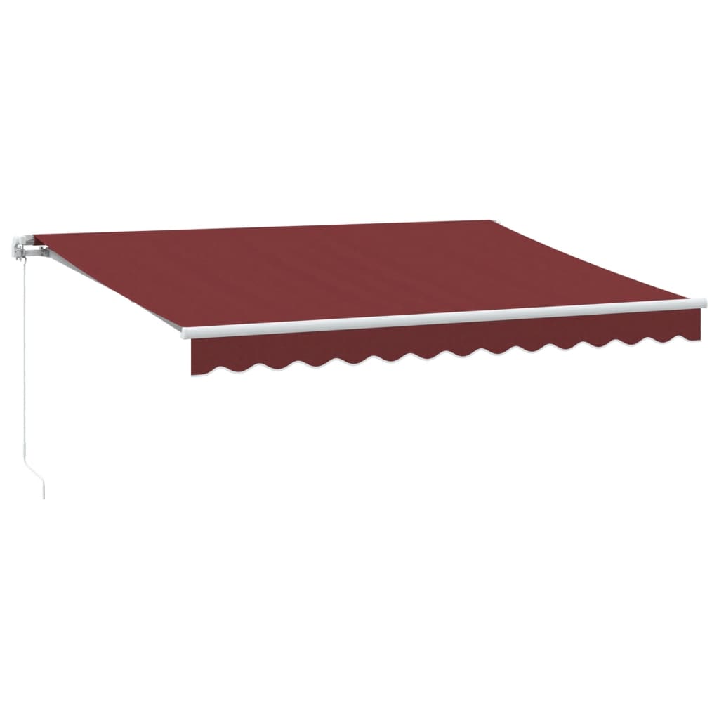 Store Vidaxx extensible manuellement avec LED 350x250 cm rouge bordeaux