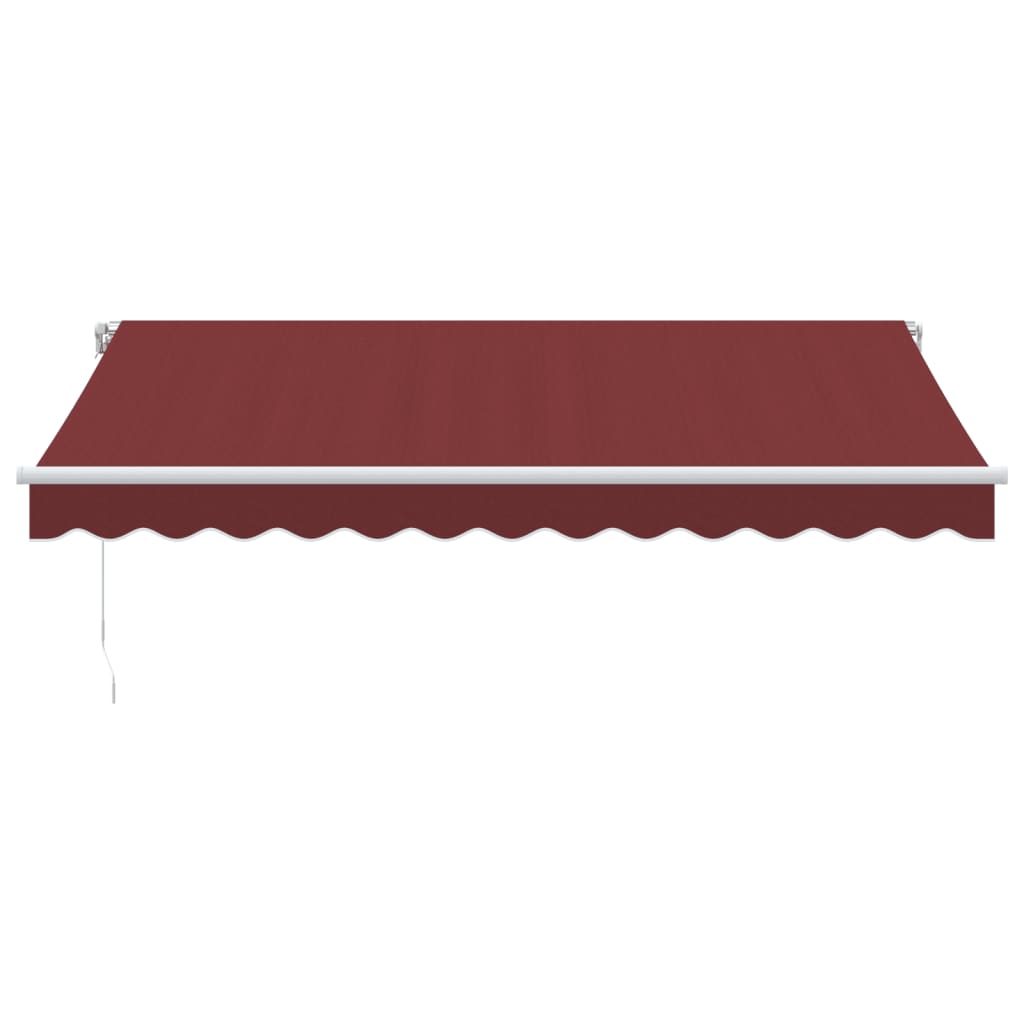Auvent Vidaxx extensible manuellement 350x250 cm rouge bordeaux