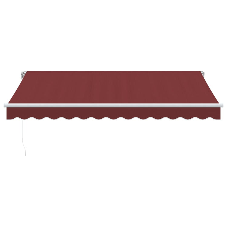 Auvent Vidaxx extensible manuellement 350x250 cm rouge bordeaux