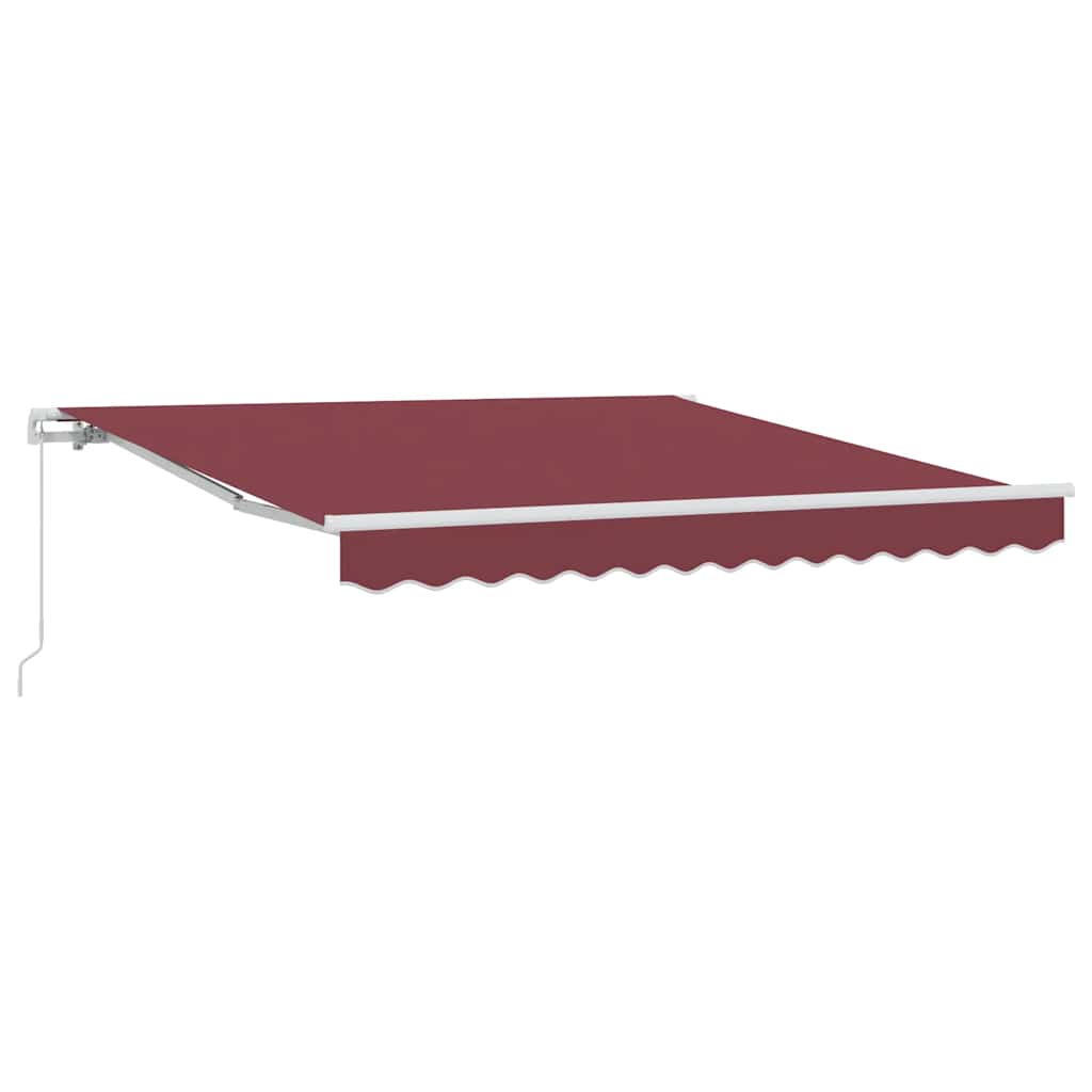 Auvent Vidaxx extensible manuellement 300x250 cm rouge bordeaux