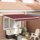 Auvent Vidaxx extensible manuellement 300x250 cm rouge bordeaux
