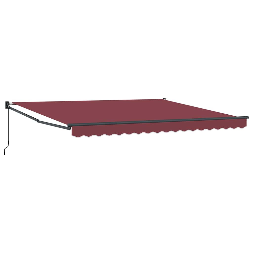 Auvent Vidaxx extensible manuellement 400x300 cm rouge bordeaux