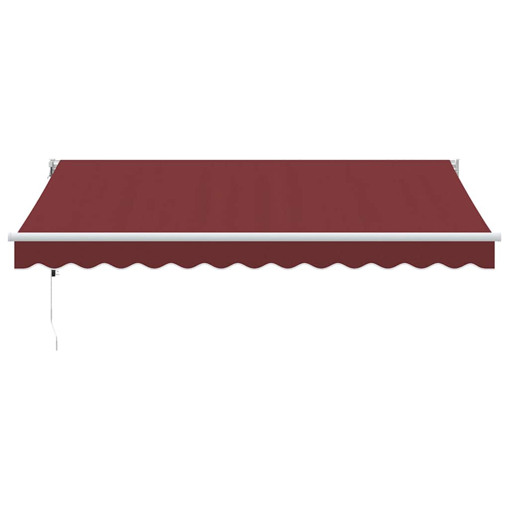 Auvent Vidaxx à extension automatique 350x250 cm rouge bordeaux