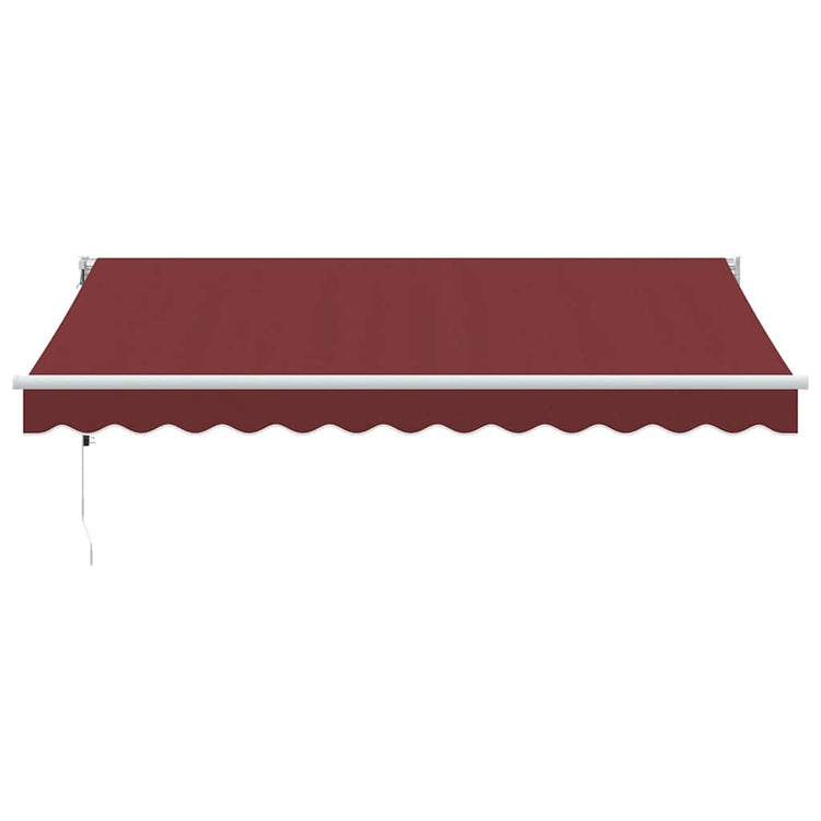 Auvent Vidaxx à extension automatique 350x250 cm rouge bordeaux