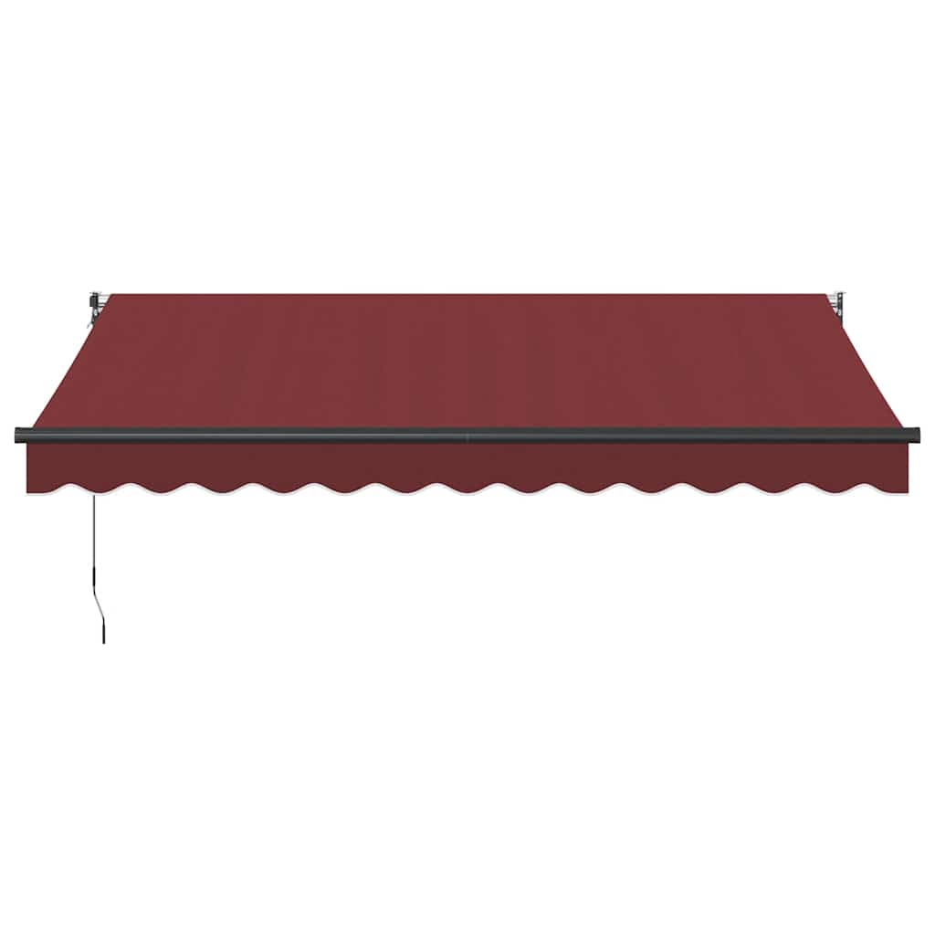 Auvent Vidaxx à extension automatique 350x250 cm rouge bordeaux