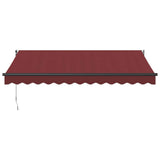Auvent Vidaxx à extension automatique 350x250 cm rouge bordeaux - afbeelding 3