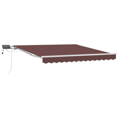 Auvent Vidaxx extensible manuellement avec LED 300x250 cm marron