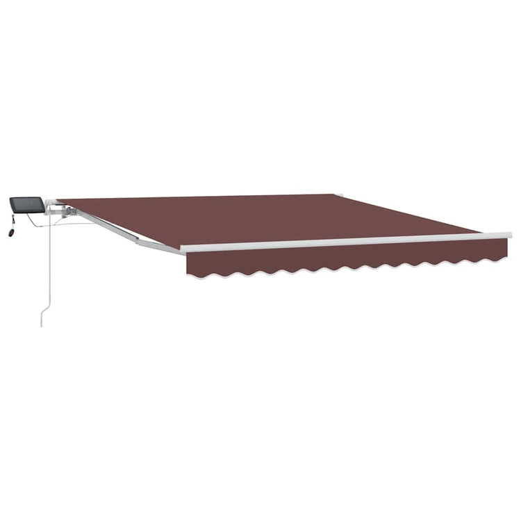 Auvent Vidaxx extensible manuellement avec LED 300x250 cm marron