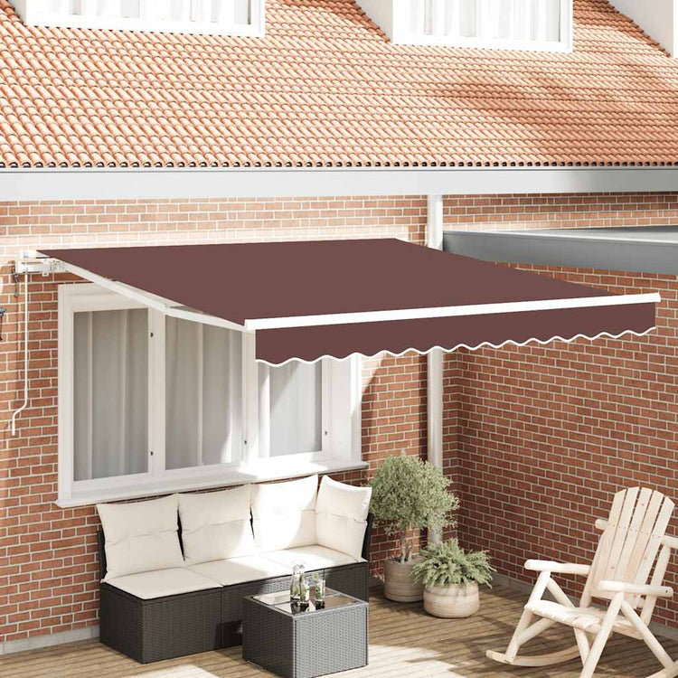 Auvent Vidaxx à extension automatique 300x250 cm marron