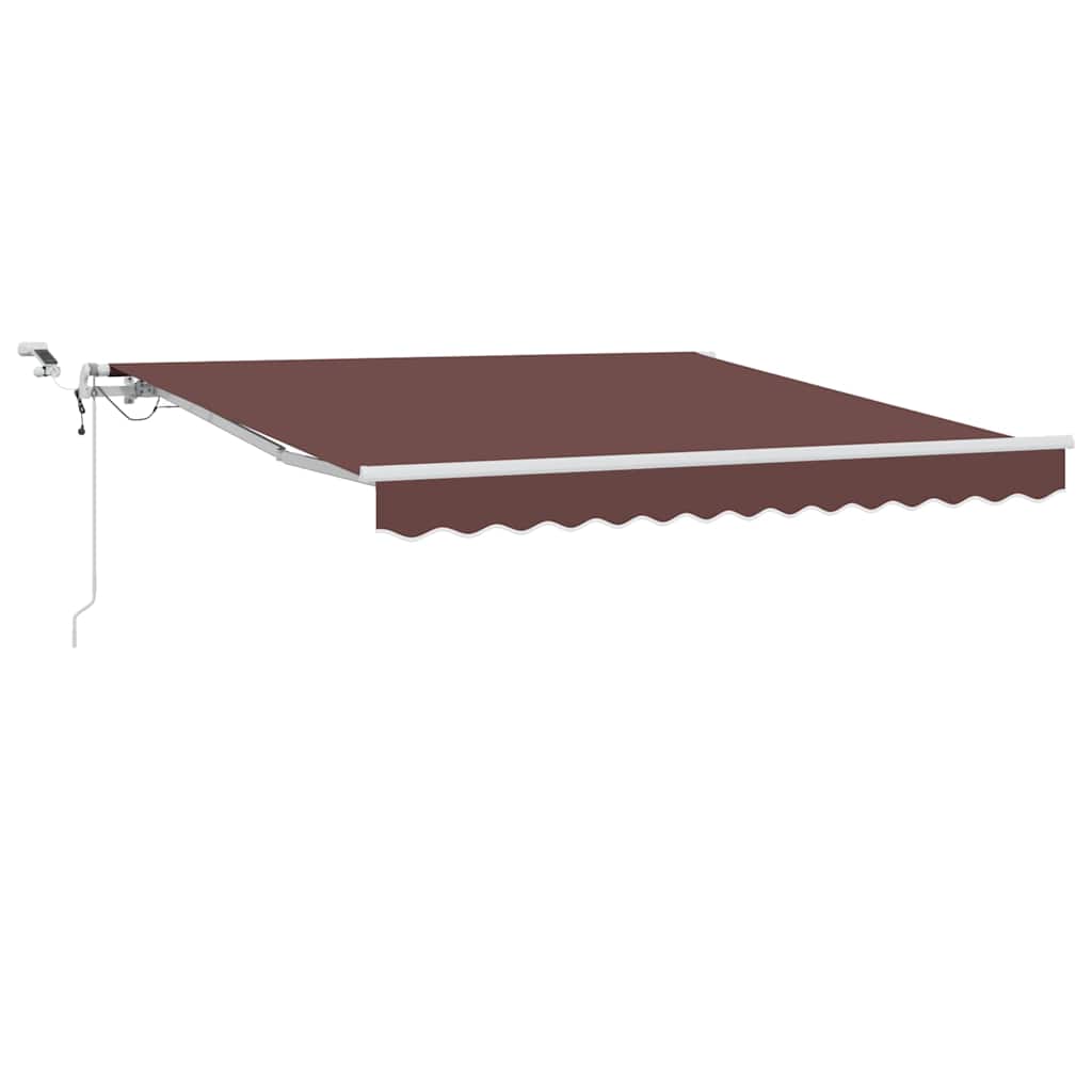 Auvent Vidaxx extensible automatiquement avec LED 300x250 cm marron