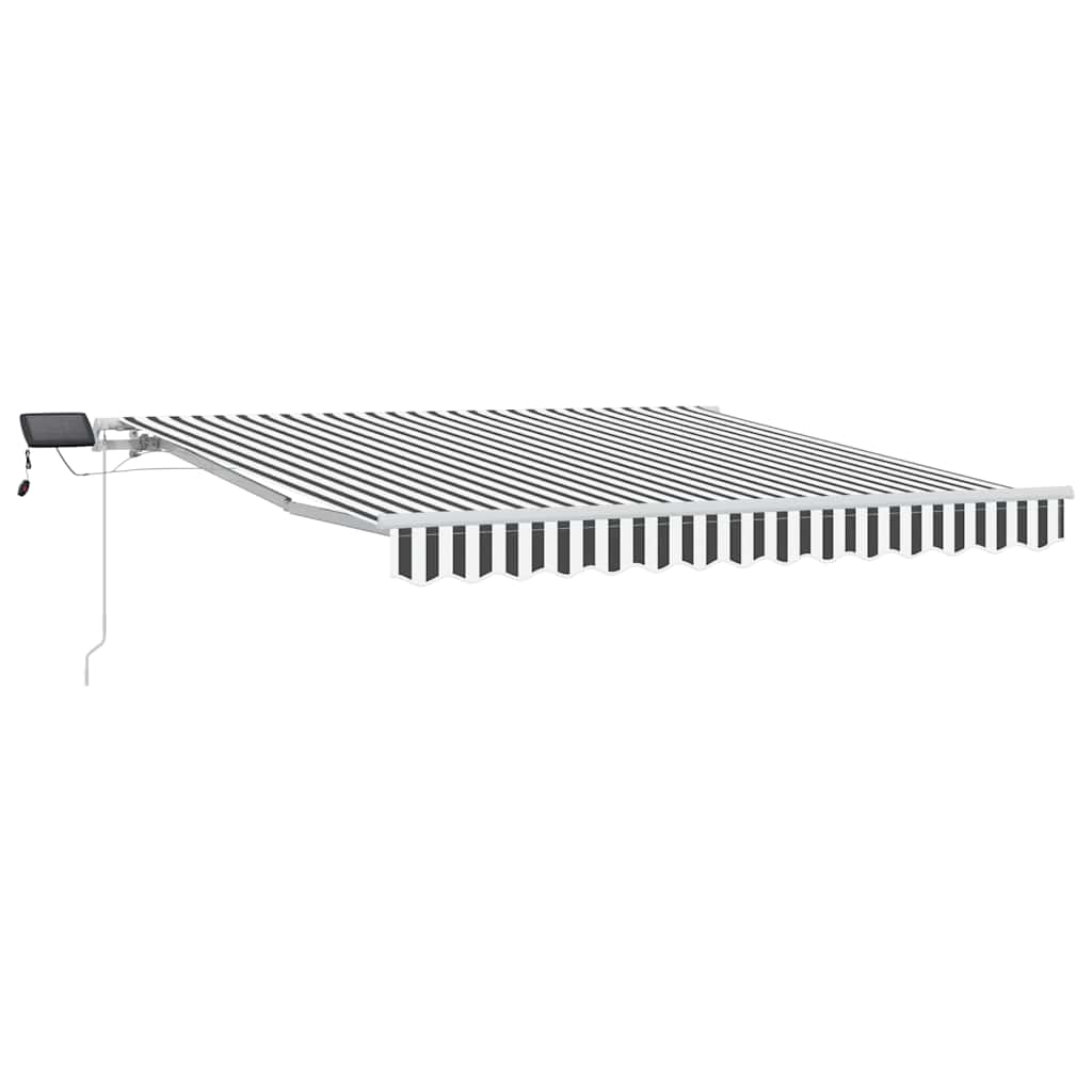 Store Vidaxx extensible manuellement et LED 300x250 cm anthracite et blanc