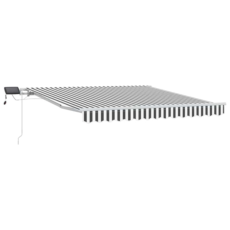 Store Vidaxx extensible manuellement et LED 300x250 cm anthracite et blanc