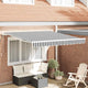 Auvent Vidaxx à extension automatique 300x250 cm couleur anthracite et blanc