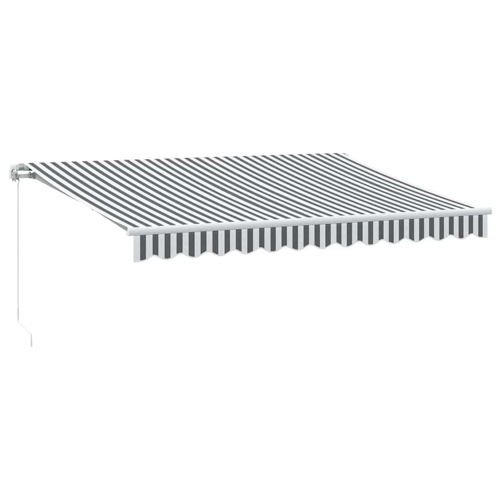 Auvent Vidaxx extensible manuellement 350x250 cm anthracite et blanc
