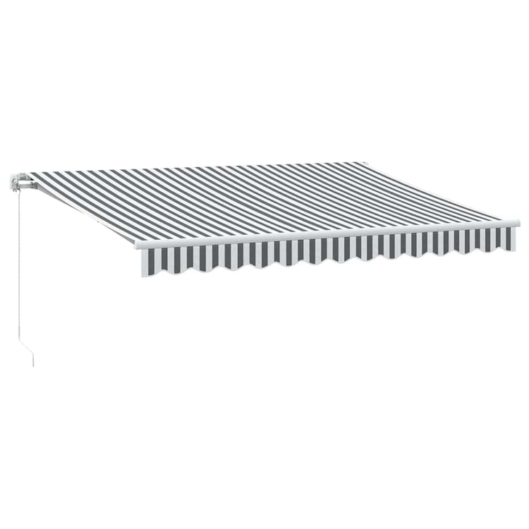 Auvent Vidaxx extensible manuellement 350x250 cm anthracite et blanc