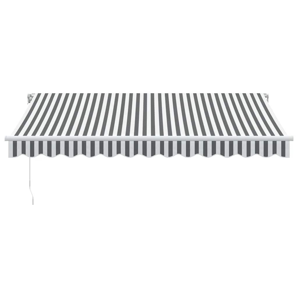 Auvent Vidaxx extensible manuellement 350x250 cm anthracite et blanc