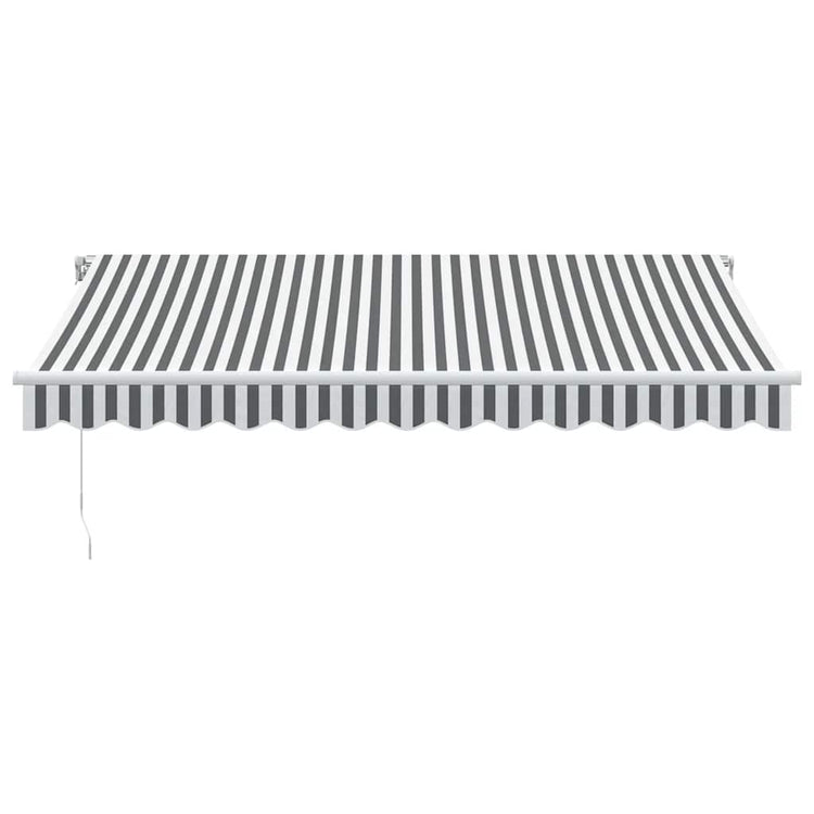 Auvent Vidaxx extensible manuellement 350x250 cm anthracite et blanc