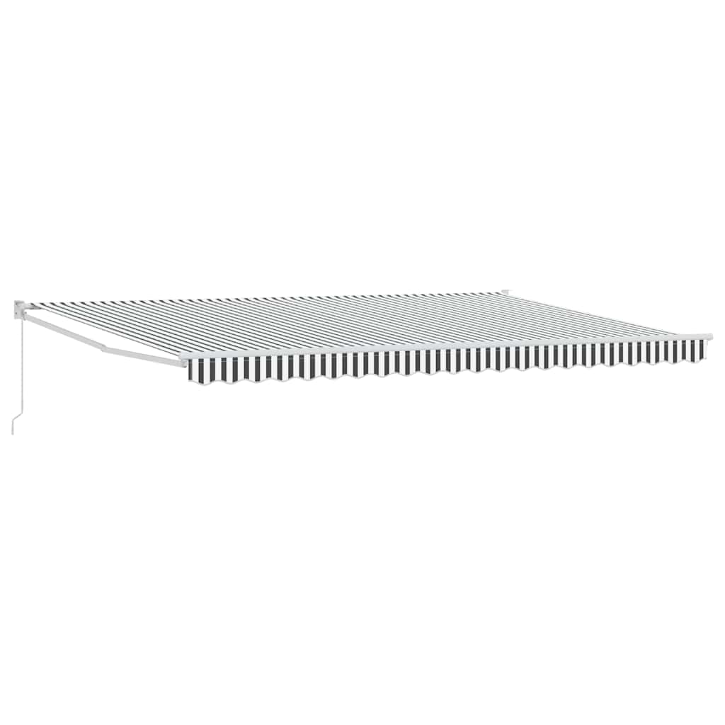 Auvent extensible Vidaxx 5x3 m tissu et aluminium anthracite et blanc