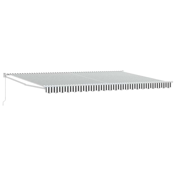 Auvent extensible Vidaxx 5x3 m tissu et aluminium anthracite et blanc