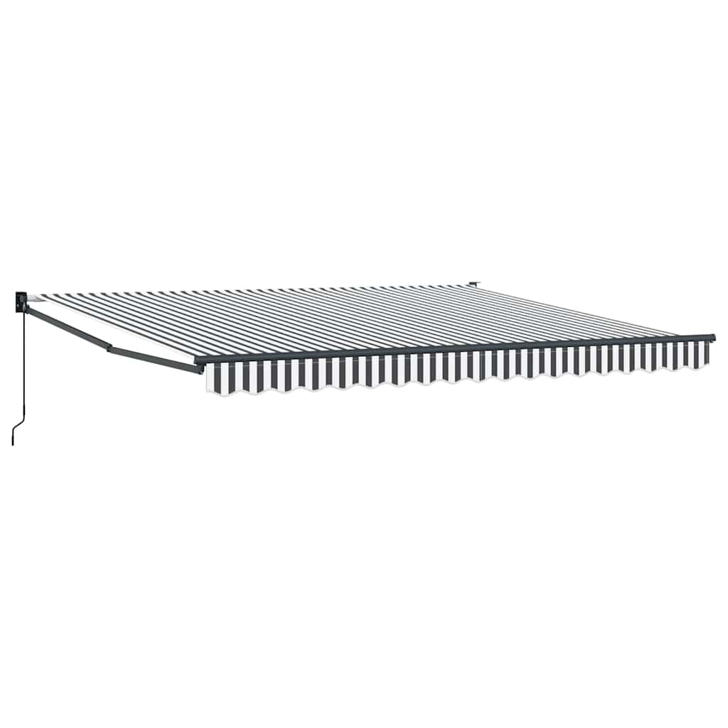 Auvent extensible Vidaxx 4x3 m tissu et aluminium anthracite et blanc
