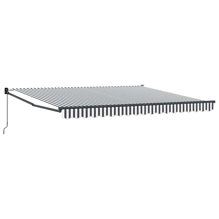 Auvent extensible Vidaxx 4x3 m tissu et aluminium anthracite et blanc