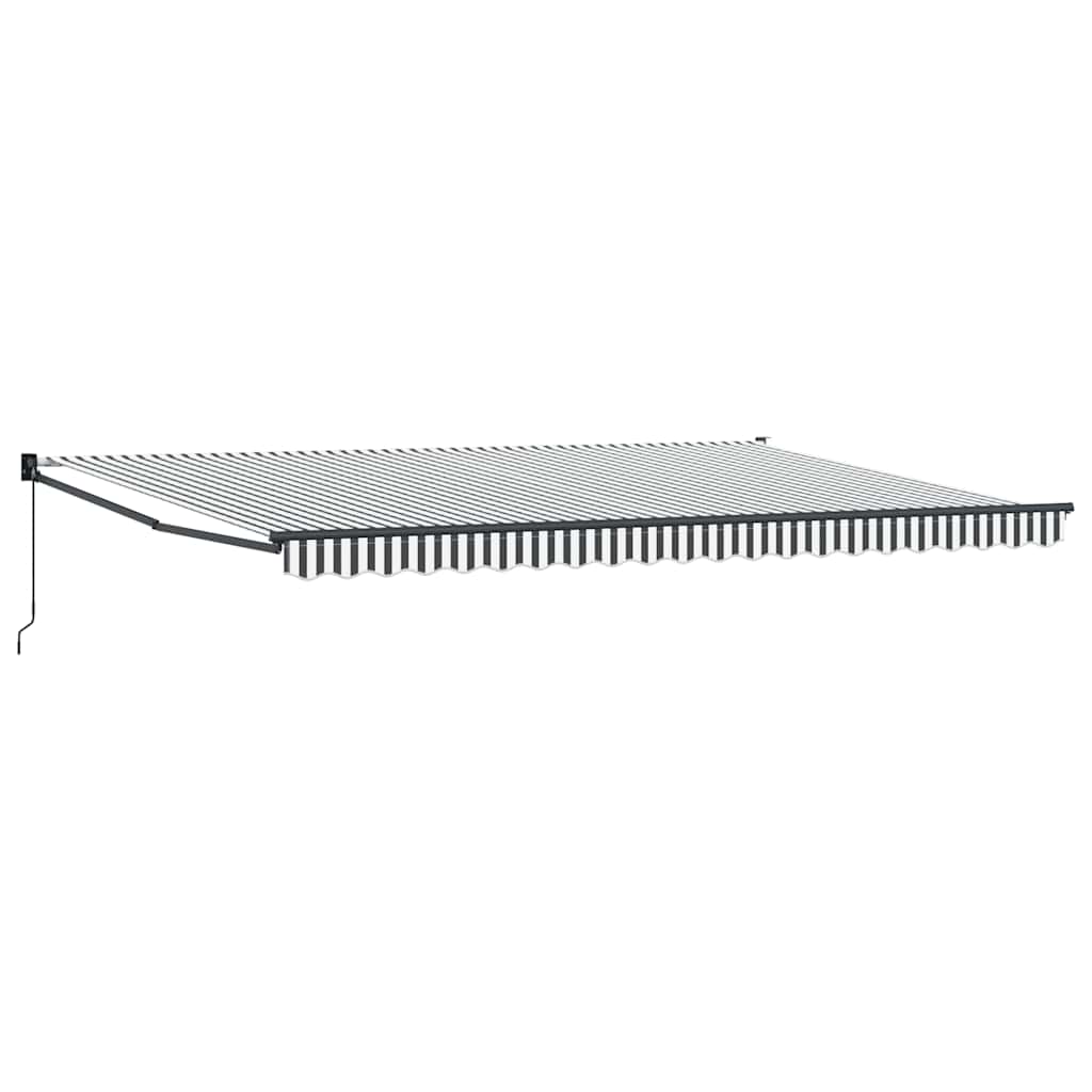 Auvent extensible Vidaxx 5x3 m tissu et aluminium anthracite et blanc