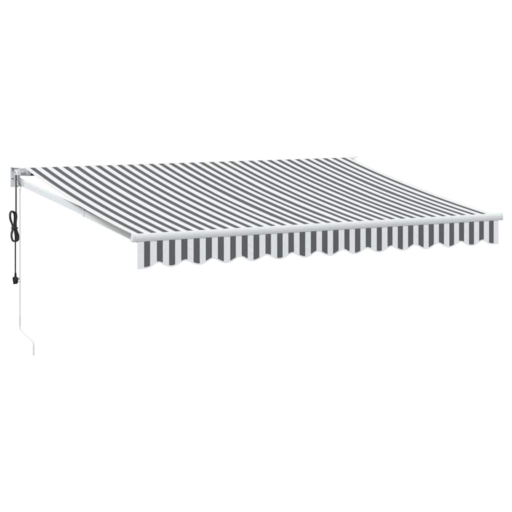 Auvent extensible Vidaxx 3,5x2,5 m tissu et aluminium anthracite et blanc