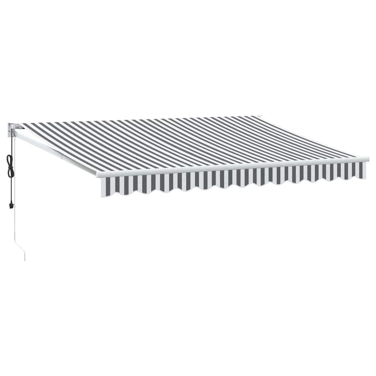 Auvent extensible Vidaxx 3,5x2,5 m tissu et aluminium anthracite et blanc