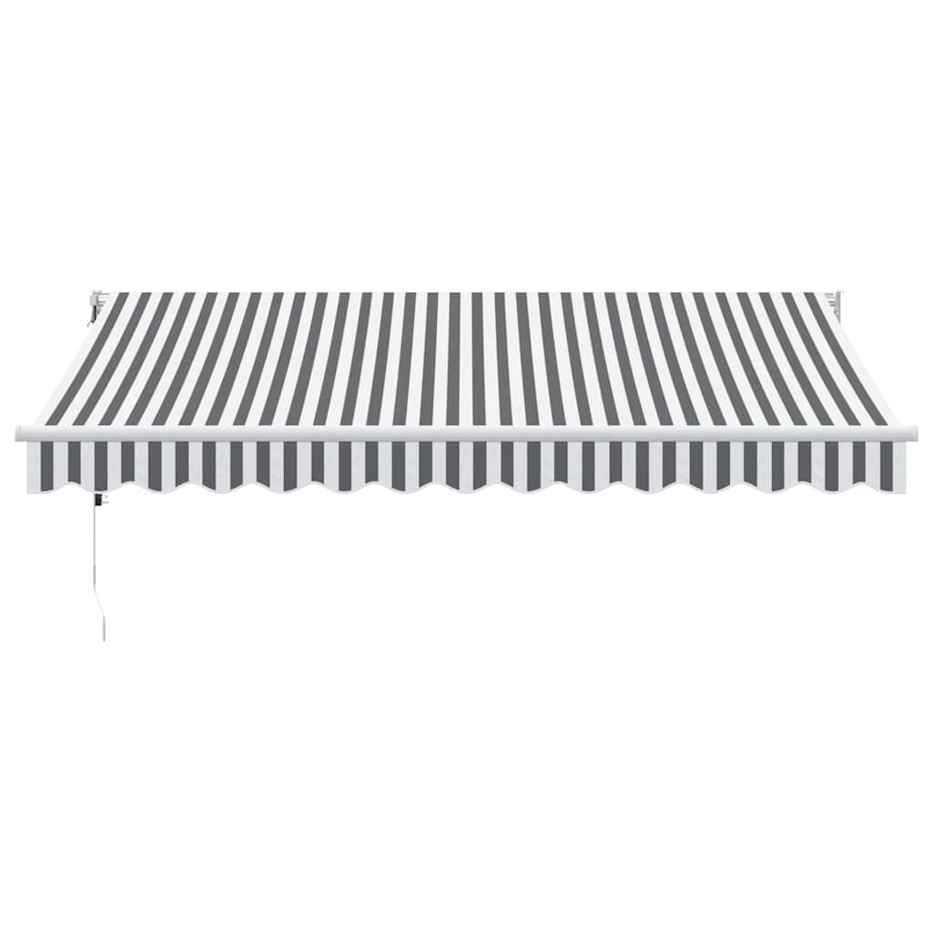 Auvent extensible Vidaxx 3,5x2,5 m tissu et aluminium anthracite et blanc