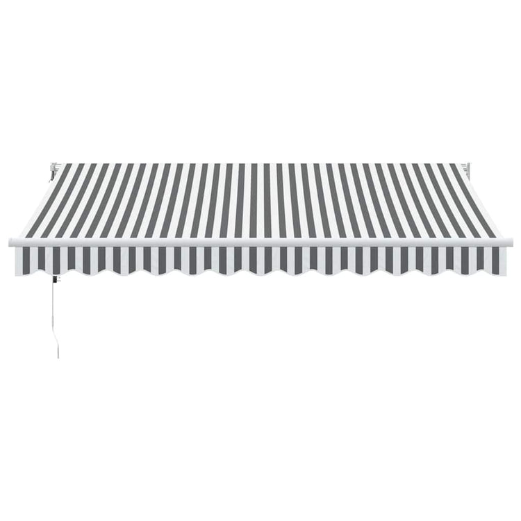 Auvent extensible Vidaxx 3,5x2,5 m tissu et aluminium anthracite et blanc