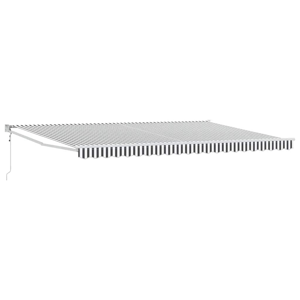 Auvent extensible Vidaxx 5x3 m tissu et aluminium anthracite et blanc