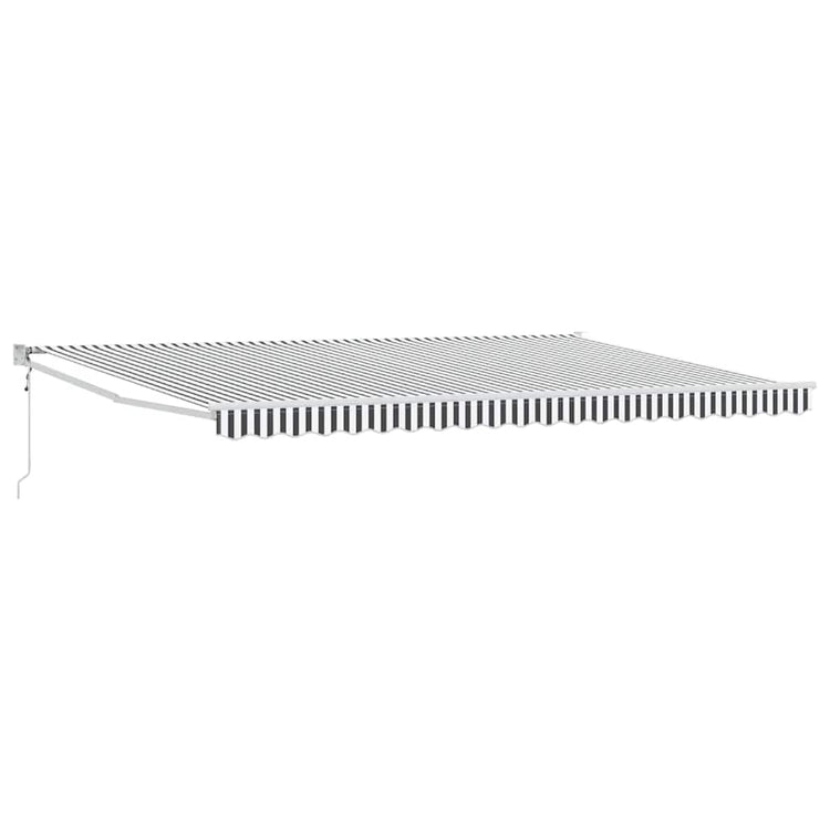 Auvent extensible Vidaxx 5x3 m tissu et aluminium anthracite et blanc