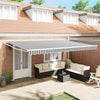 Auvent extensible Vidaxx 5x3 m tissu et aluminium anthracite et blanc