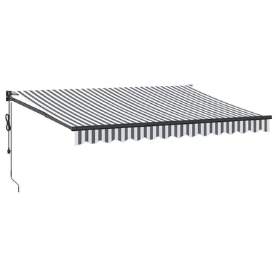 Auvent extensible Vidaxx 3,5x2,5 m tissu et aluminium anthracite et blanc