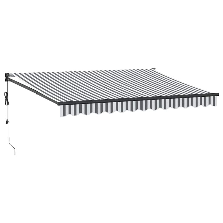 Auvent extensible Vidaxx 3,5x2,5 m tissu et aluminium anthracite et blanc