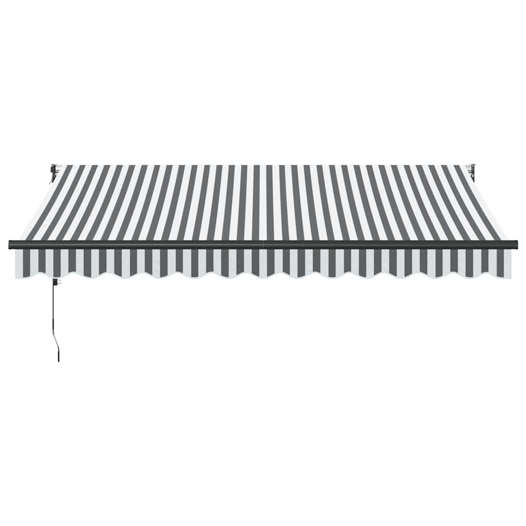 Auvent extensible Vidaxx 3,5x2,5 m tissu et aluminium anthracite et blanc