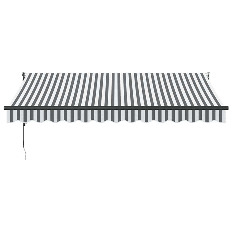 Auvent extensible Vidaxx 3,5x2,5 m tissu et aluminium anthracite et blanc