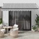 Auvent extensible Vidaxx 3,5x2,5 m tissu et aluminium anthracite et blanc