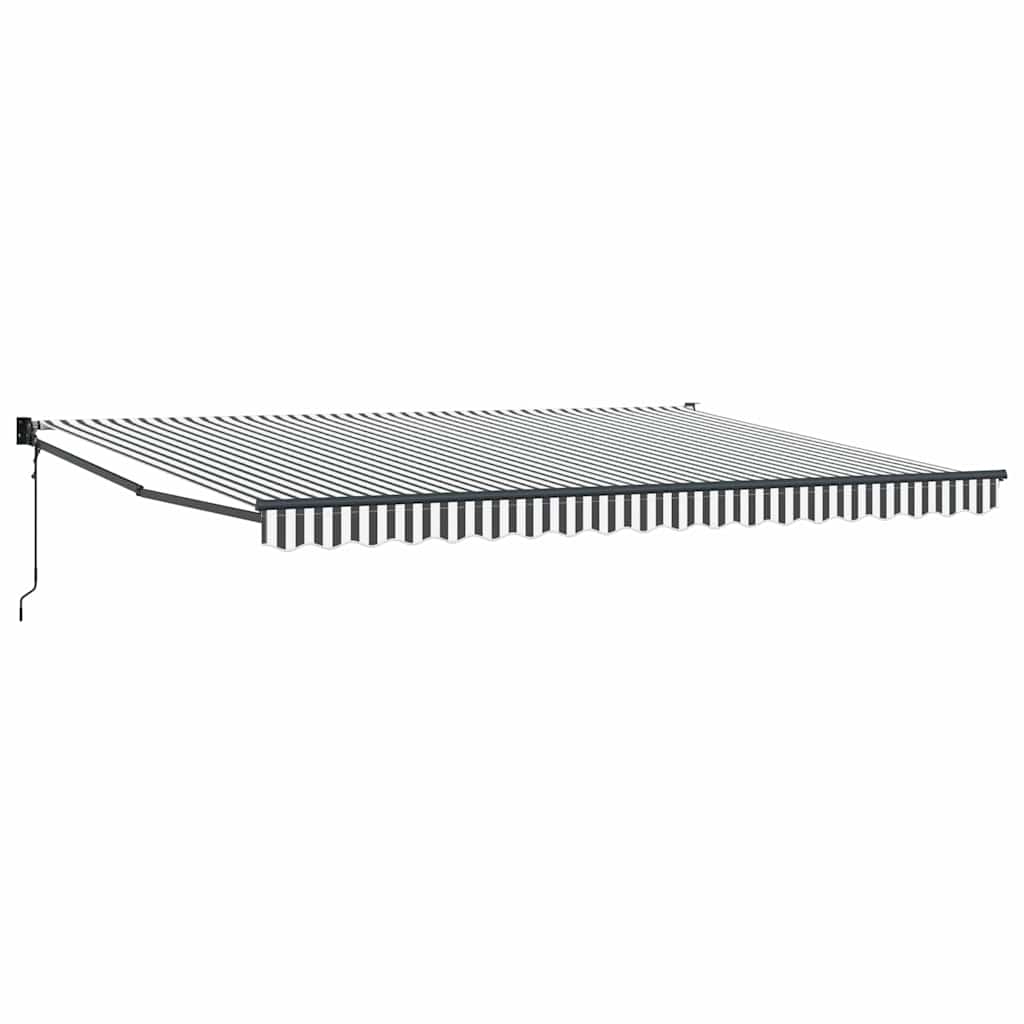 Auvent extensible Vidaxx 4,5x3 m tissu et aluminium anthracite et blanc