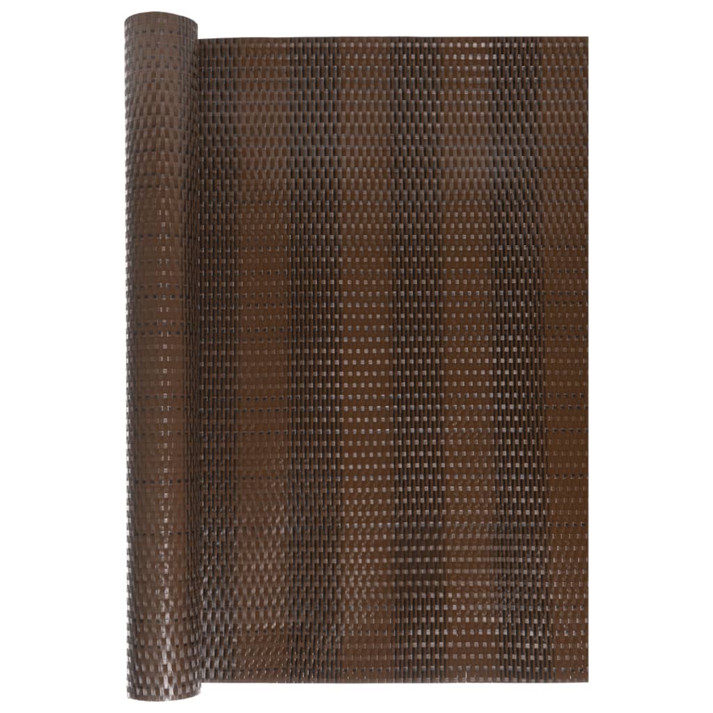 Écran de balcon Vidaxl 400x80 cm Poly Rattan Brown and Black