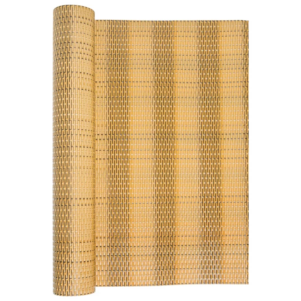 Écran de balcon Vidaxl 600x100 cm Poly Rattan Brun clair